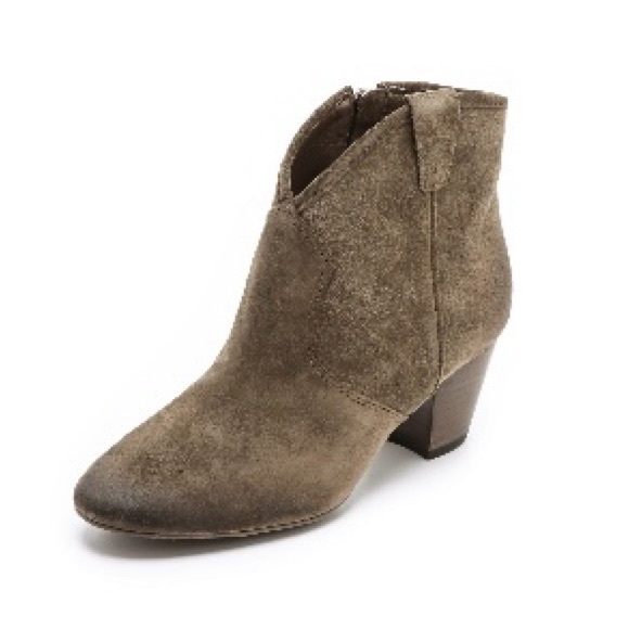 Ash Spiral Mid Heel Suede Booties - Picture 1 of 5